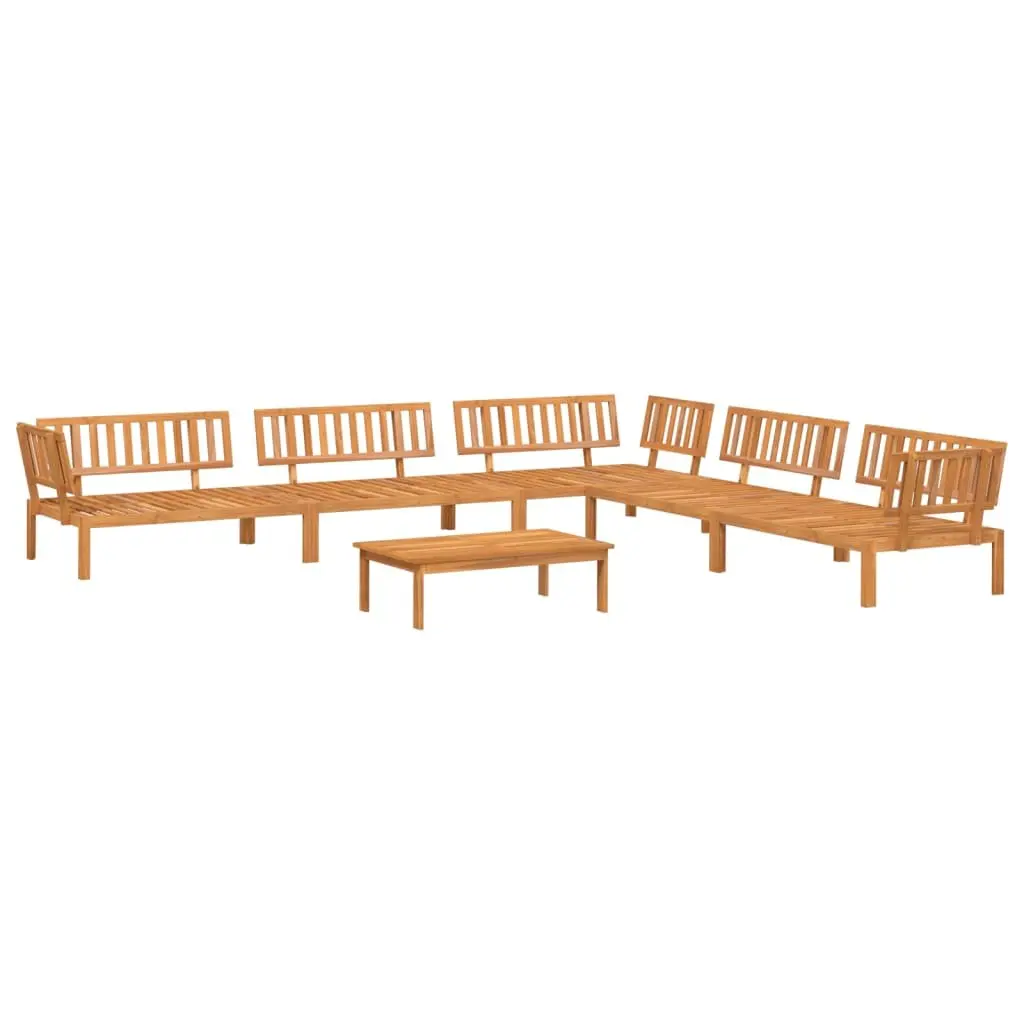 Outdoor Sectional Sofa Set 6 Piece Garden Pallet Furniture Solid Wood Brown