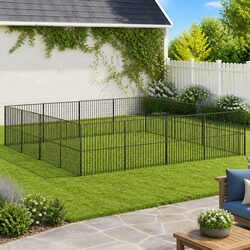 Secure 16-Panel Dog Playpen for Safe and Comfortable Use