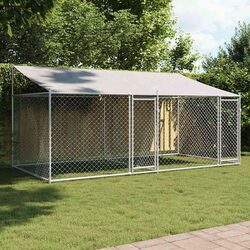 Reliable Dog Cage with Roof for Outdoor Safety 4x2x2m