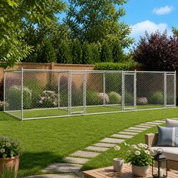 Secure and Reliable Grey Dog Cage 6x2x1.5m