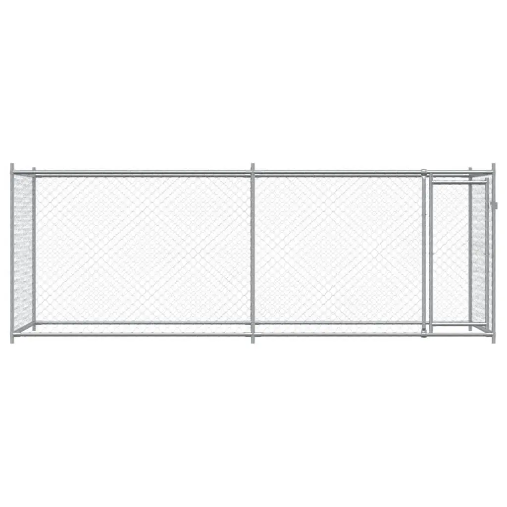 Dog Kennel Outdoor Cage Exercise Pen 4 x 2 x 1.5 m Grey Galvanised Steel