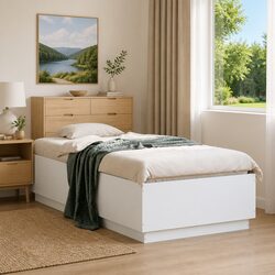Practical and Durable White Bed Frame 90x190 cm