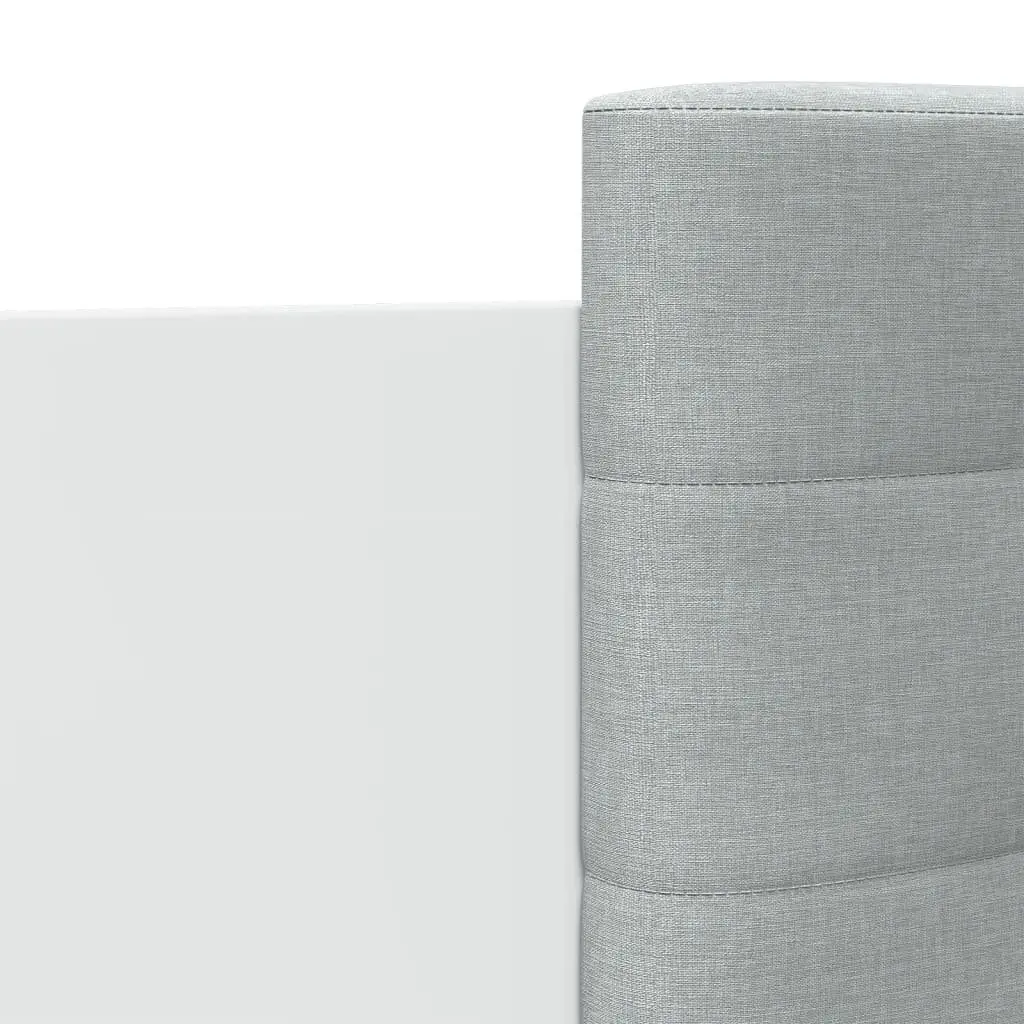 Bed Frame White with Headboard 135x190 cm Engineered Wood Slatted Base