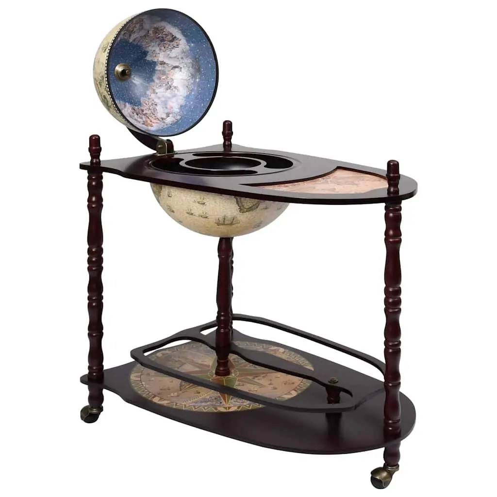 Freestanding Globe Bar Cabinet Storage Wine Stand Green