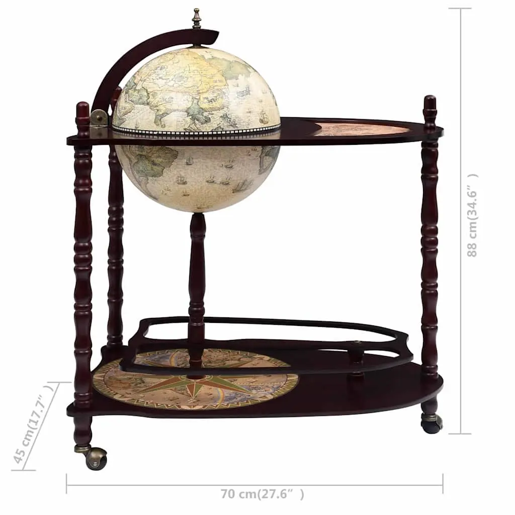 Freestanding Globe Bar Cabinet Storage Wine Stand Green
