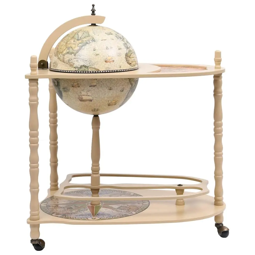 Green Globe Bar Cabinet with Wheels