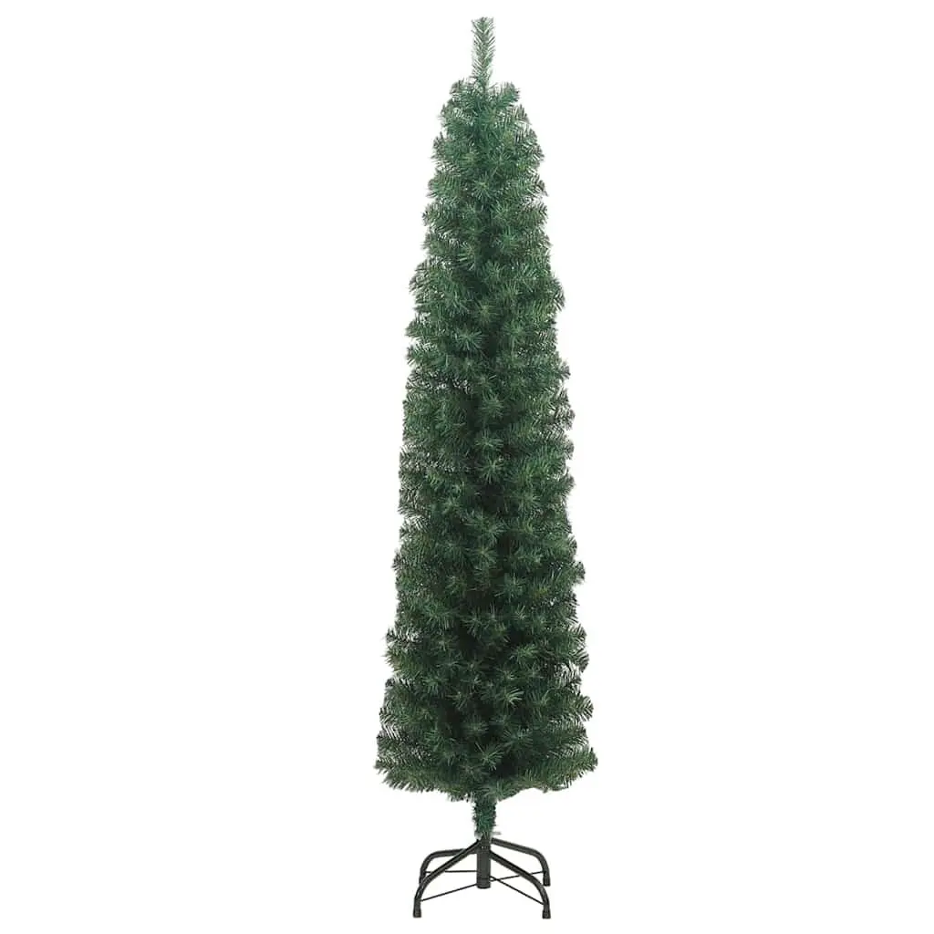 Artificial Christmas Tree Green 180cm Slim Seasonal Holiday Home Decor