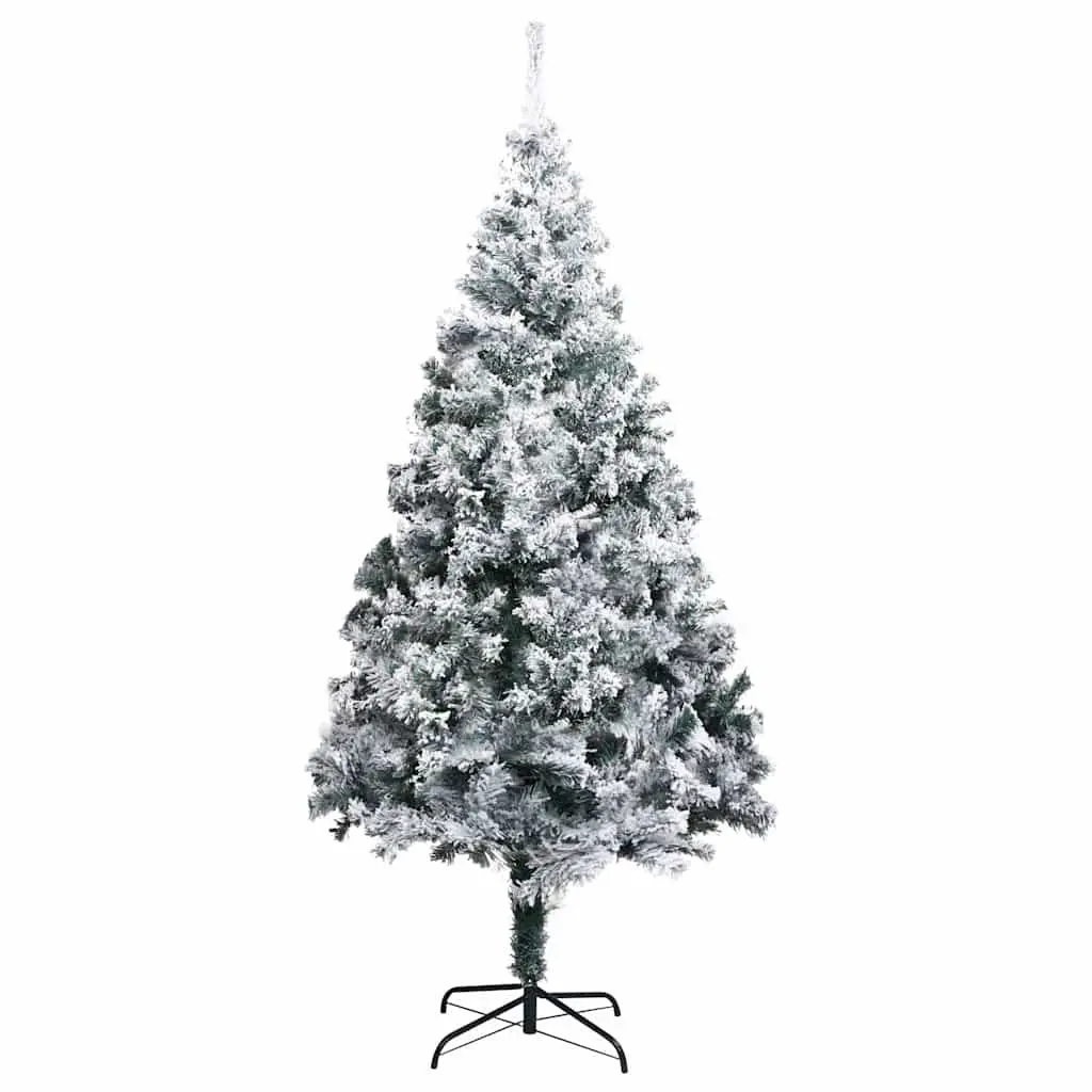 Artificial Christmas Tree 180cm Green Flocked Snow PVC