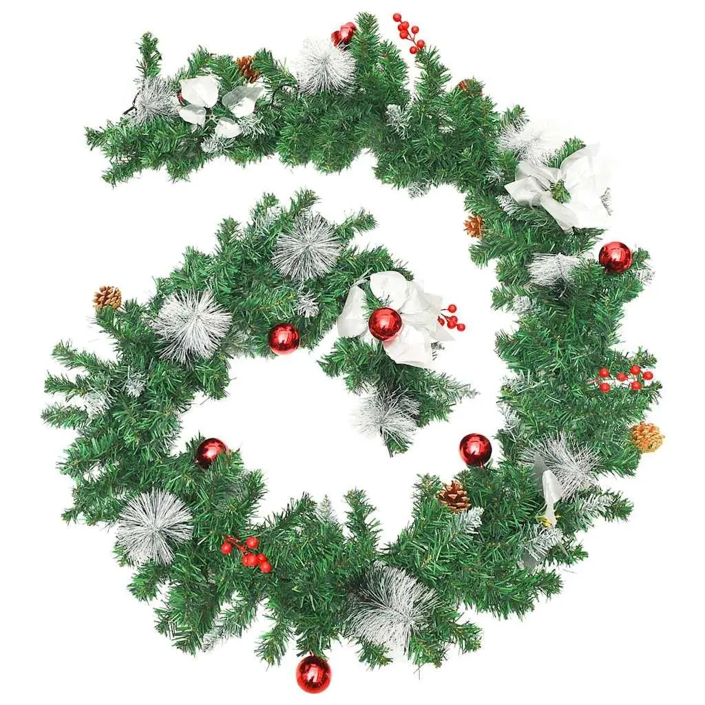 Christmas Garland LED Lights 2.7m Green Indoor Outdoor Decoration