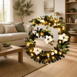 Warm Holiday Charm with Black LED Christmas Garland