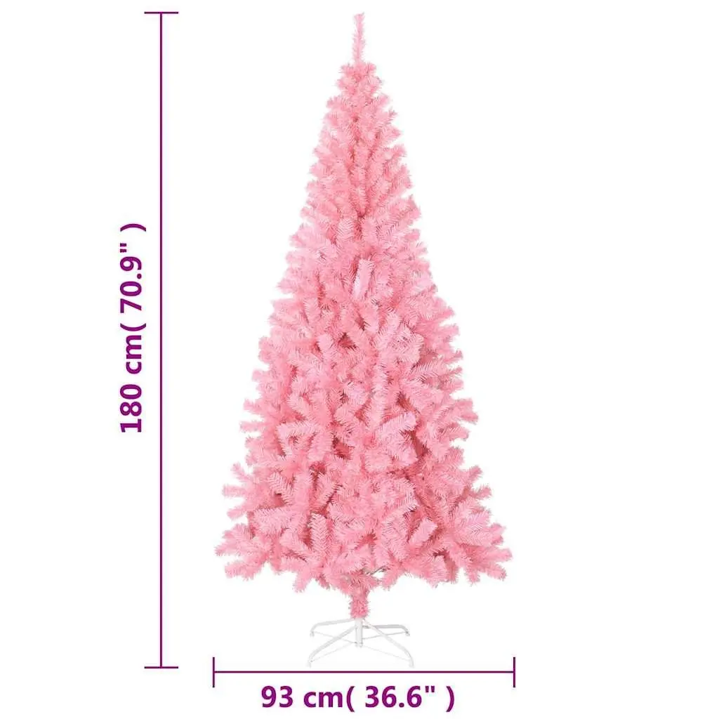 Artificial Christmas Tree 180cm Pink Indoor Outdoor
