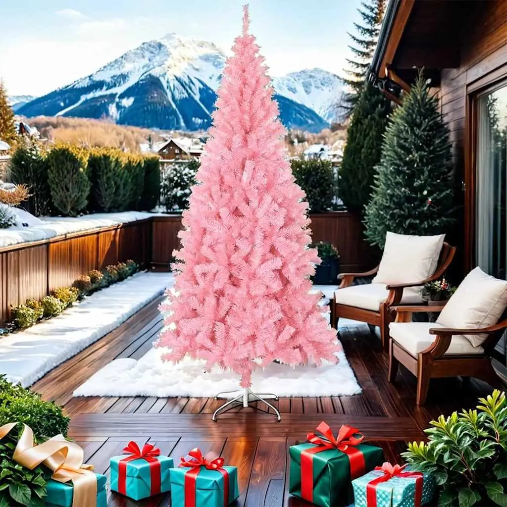 Artificial Christmas Tree 210cm Pink Indoor Decor