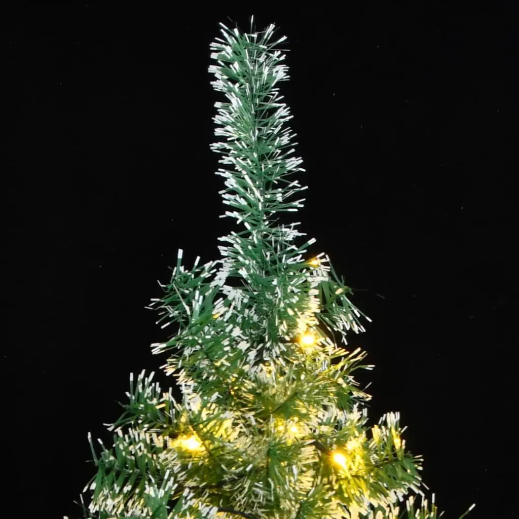 Artificial Christmas Tree 150 cm Flocked Snow with 150 LEDs 8 Lighting Modes