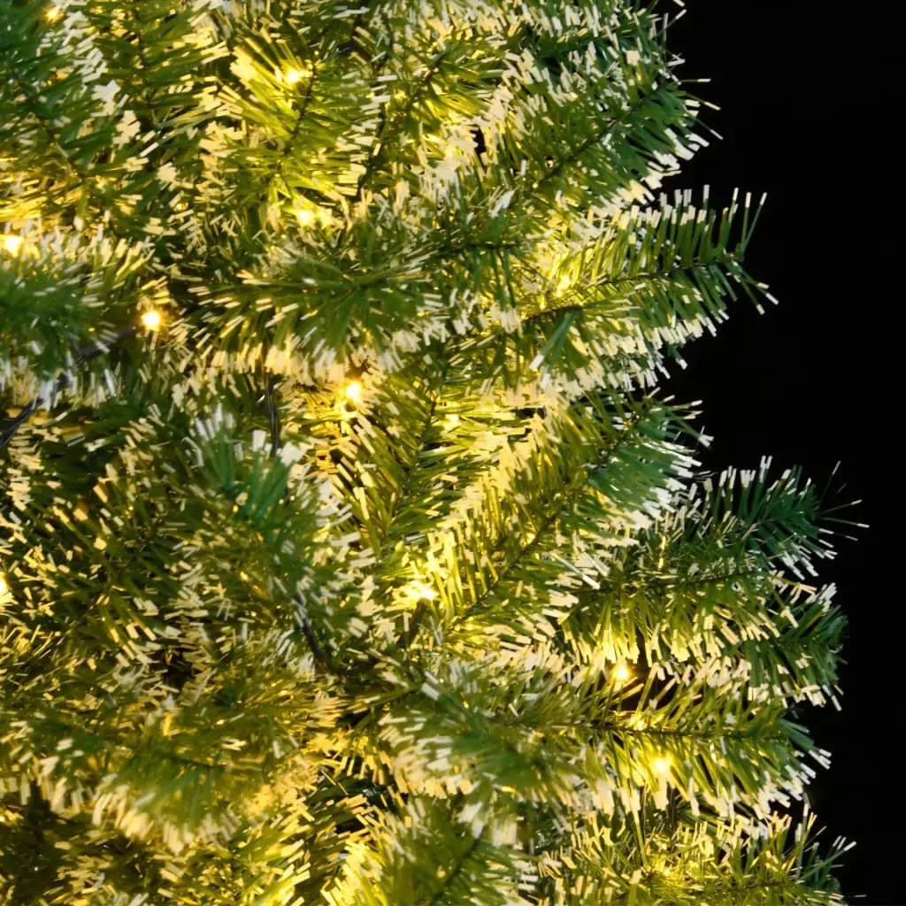Flocked Snow Artificial Christmas Tree 180 cm Green with 300 LEDs and 8 Light Modes