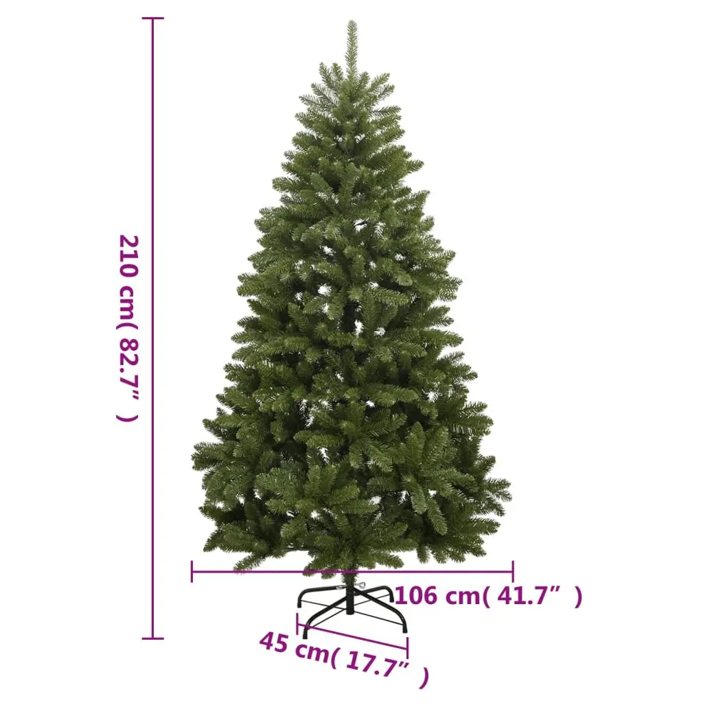Artificial Hinged Christmas Tree 210cm Holiday Decor Green