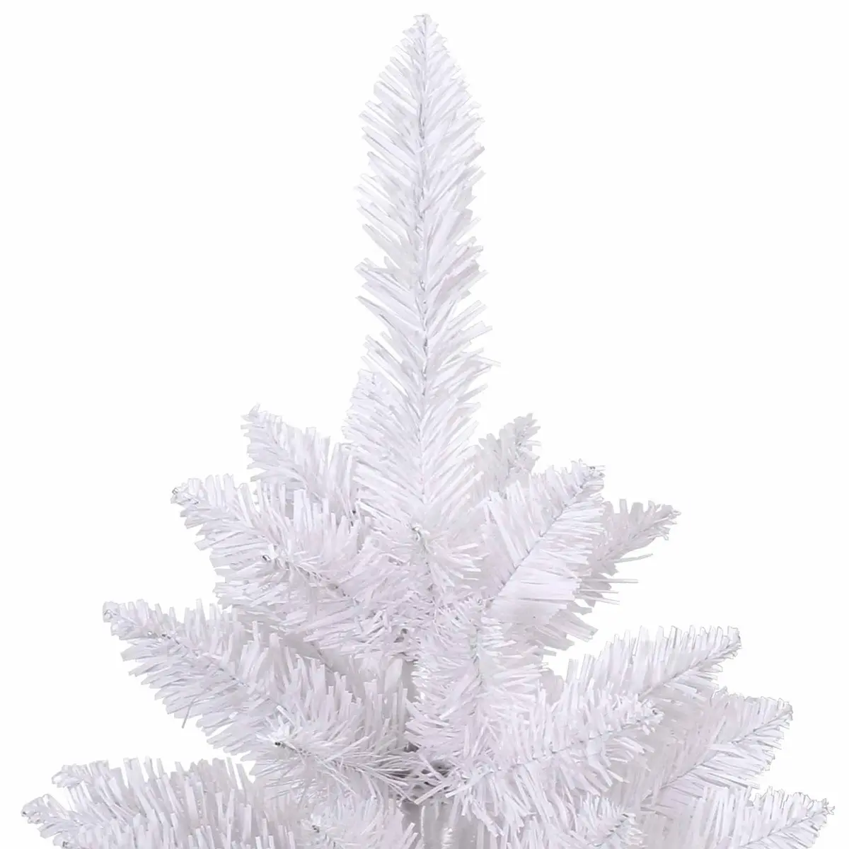 Artificial Christmas Tree 180cm White Hinged Branches Holiday Seasonal