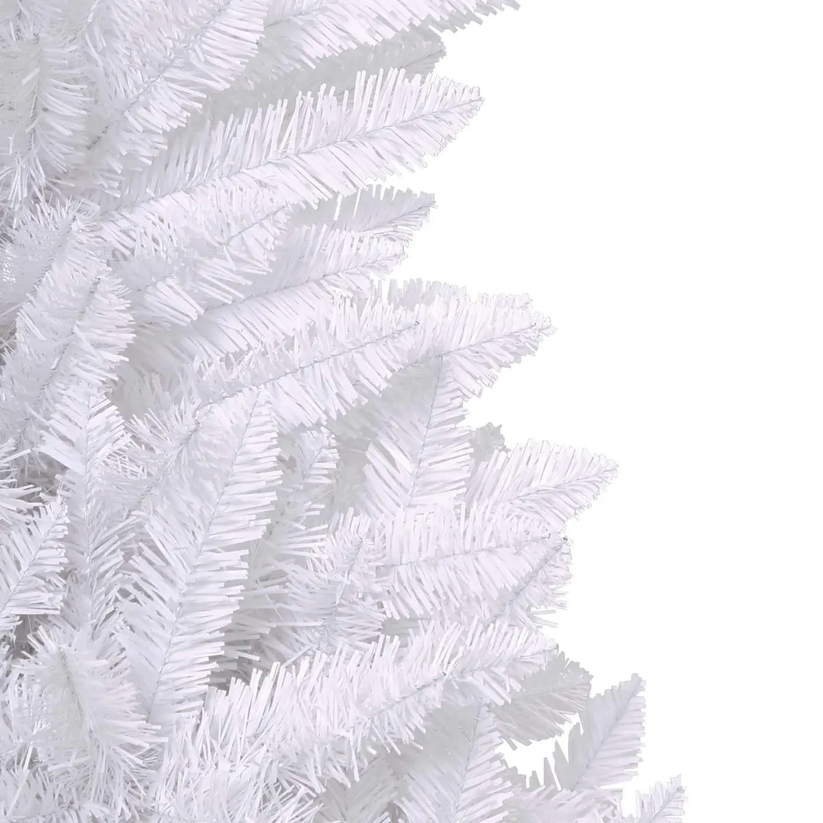 Artificial Christmas Tree 180cm White Hinged Branches Holiday Seasonal