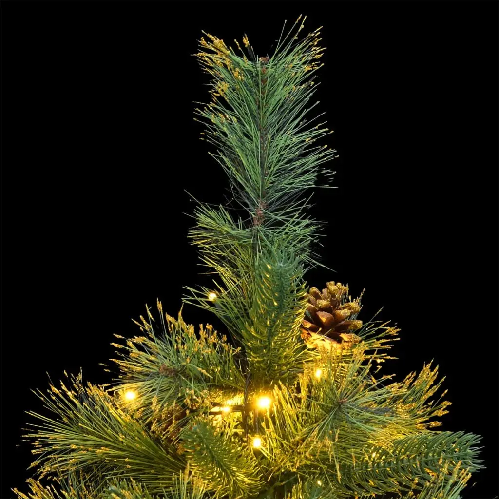 Artificial Christmas Tree 120cm Hinged with 150 LEDs 8 Lighting Modes Holiday Decor