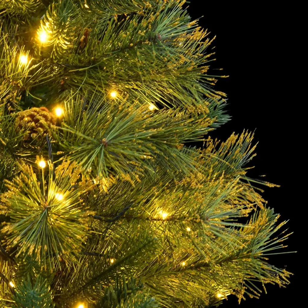 Artificial Christmas Tree 120cm Hinged with 150 LEDs 8 Lighting Modes Holiday Decor