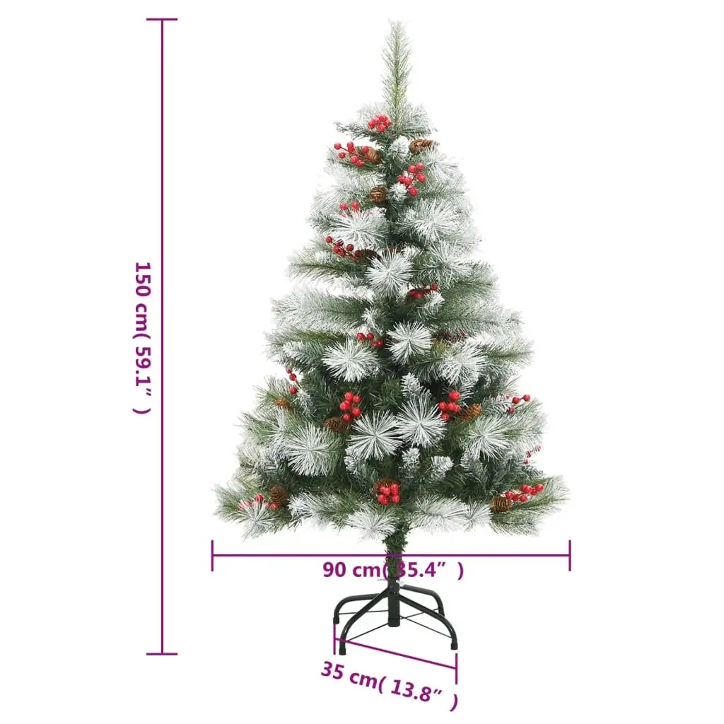 Artificial Christmas Tree 150cm Holiday Decor with 150 LEDs and 8 Lighting Modes