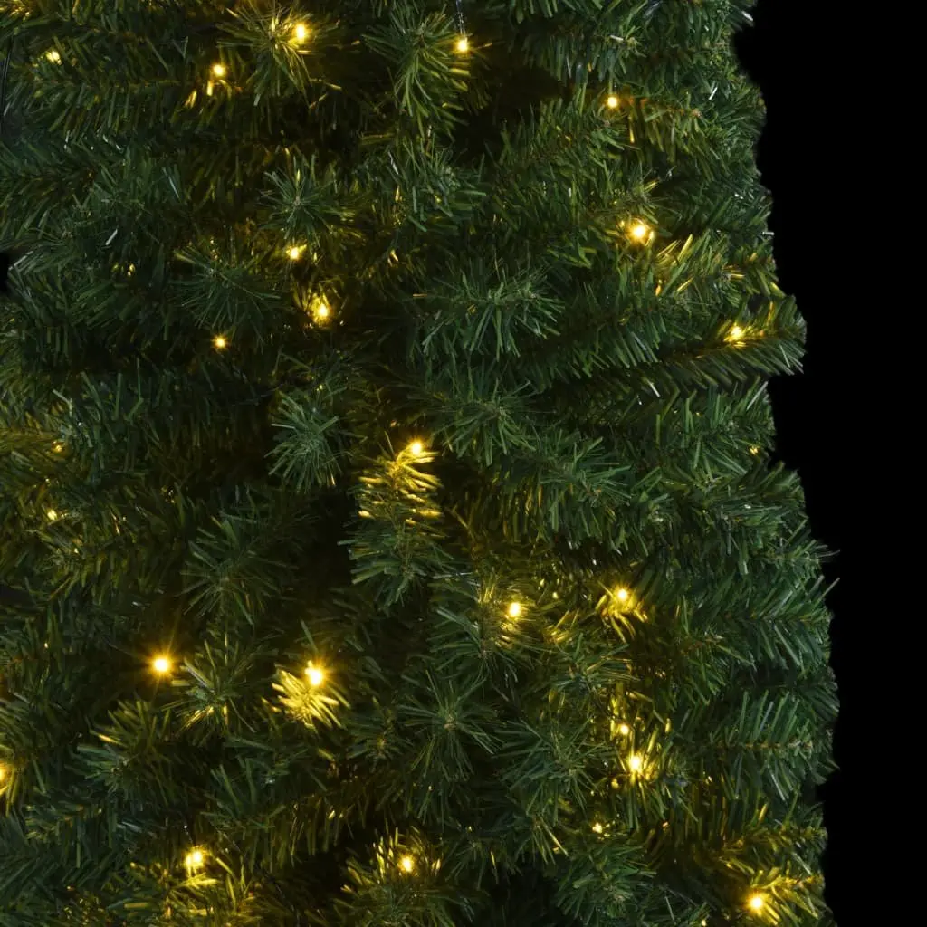Slim Christmas Tree 270cm Green Pencil Decoration Space Saving with 300 LEDs