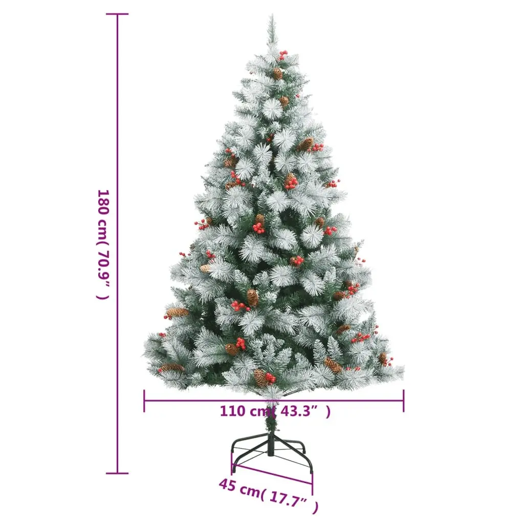 Artificial Christmas Tree 180 cm 300 LEDs 8 Lighting Modes Holiday Decor