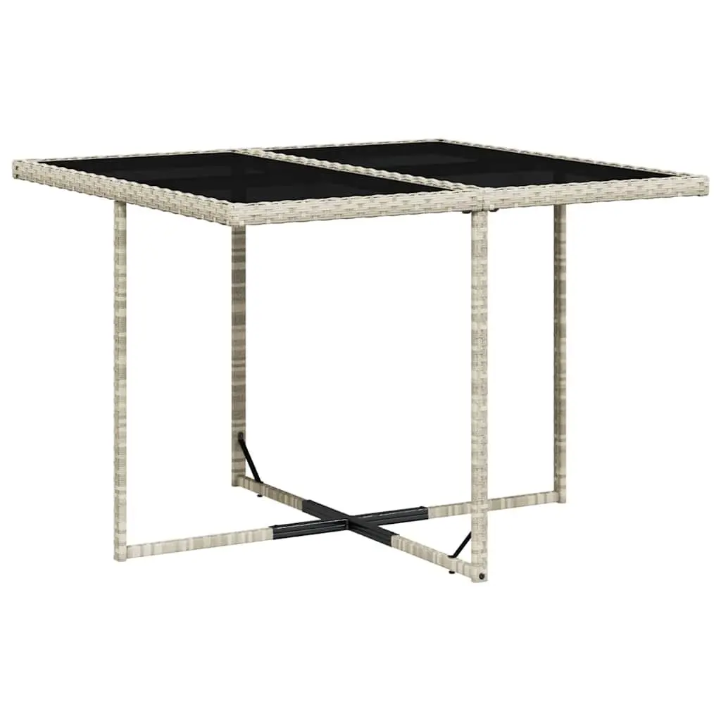 Outdoor Furniture Set Dining Table and Chairs 5 Piece Grey Poly Rattan Cushions for Garden Patio