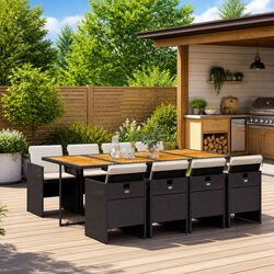 Quality Garden Dining Set - 9 Pieces of Practical Furniture