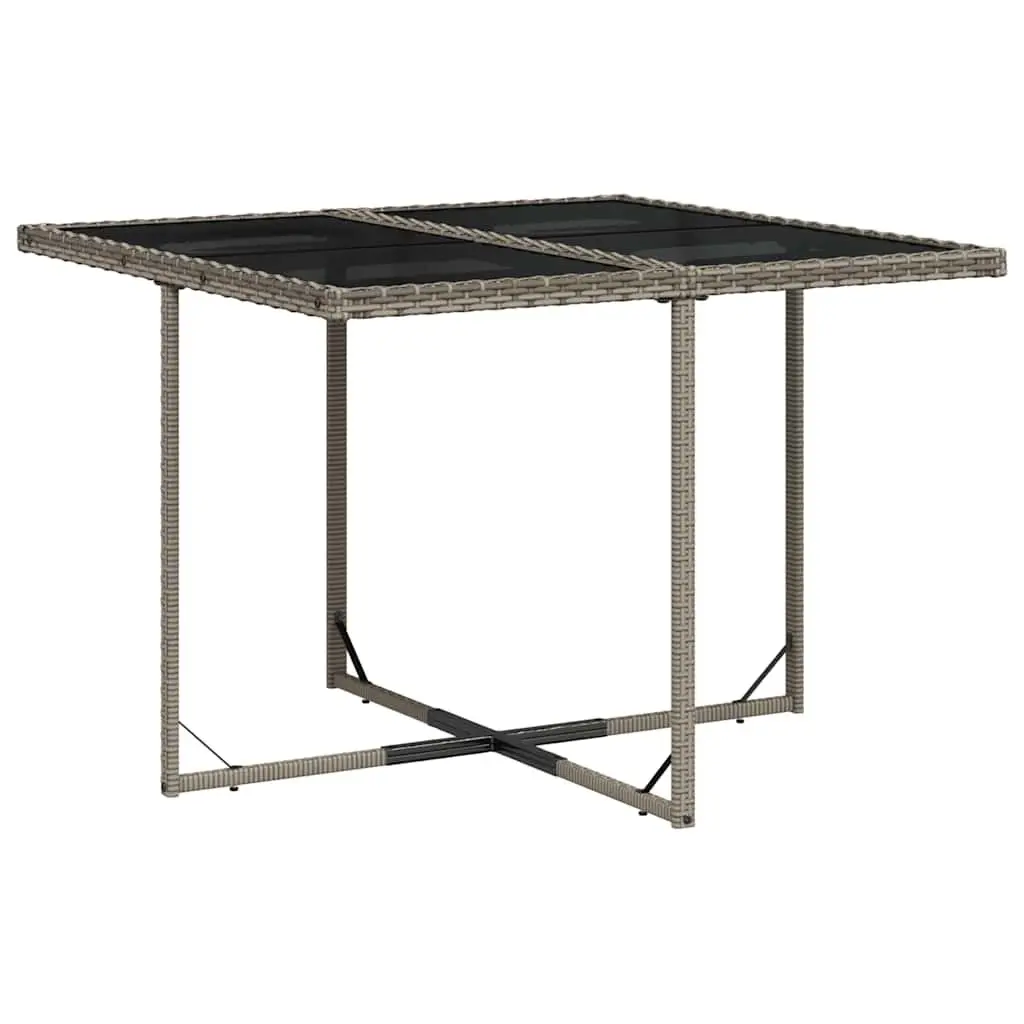 9 Piece Outdoor Dining Set Grey Poly Rattan Chairs Table