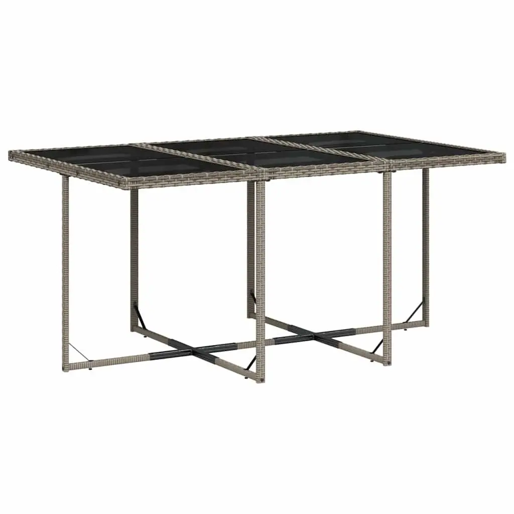 Outdoor Garden Dining Set 11 Piece Grey PE Rattan Table with Cushions