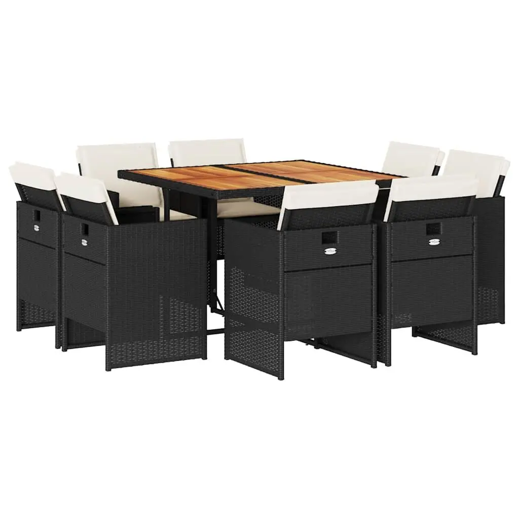 9 Piece Garden Dining Set for Outdoor Enjoyment
