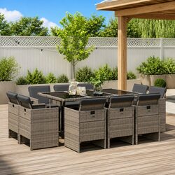 Comfortable and Durable 11-Piece Garden Dining Set
