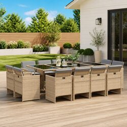 Value-Packed 13 Piece Garden Dining Set for Comfort