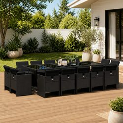 Comfortable 15-Piece Garden Dining Set with Style