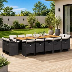 Reliable 15 Piece Garden Dining Set with Comfort