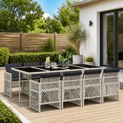 Comfortable and Versatile 9 Piece Garden Dining Set