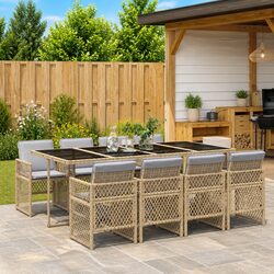 Durable and Stylish 9-Piece Garden Dining Set