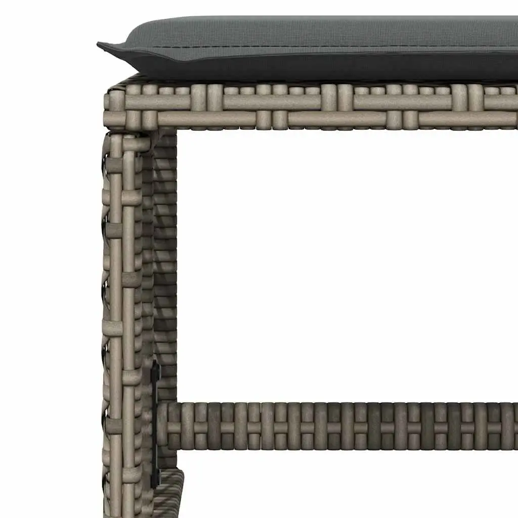 Garden Dining Set 9 Piece Outdoor Furniture Grey Poly Rattan Table Chairs with