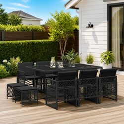 Comfortable and Practical 11 Piece Garden Dining Set