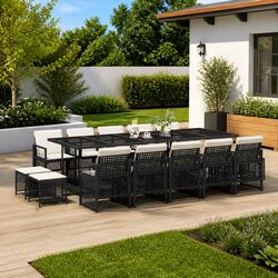 Reliable and Comfortable 15 Piece Garden Dining Set