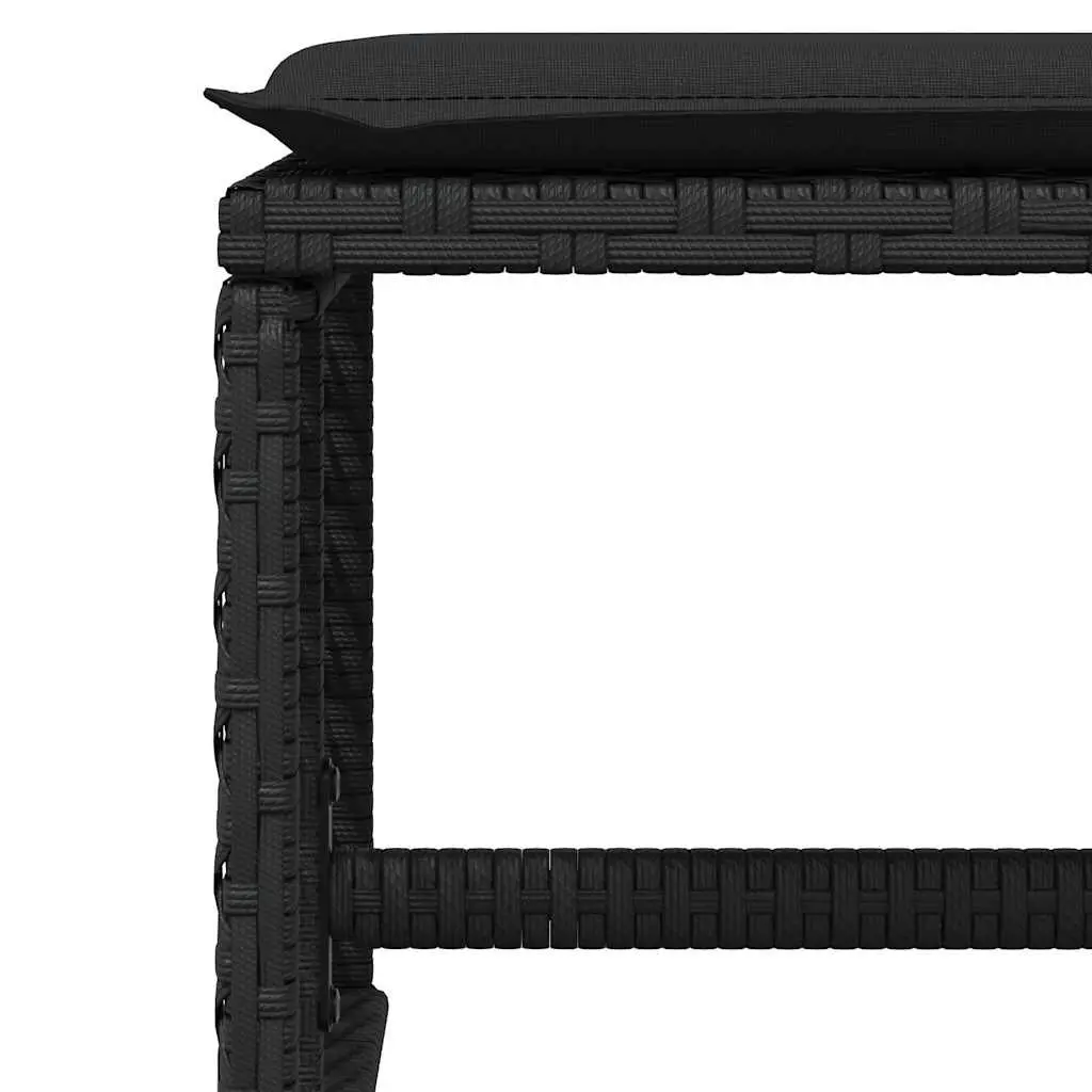 Garden Dining Set 15 Piece Outdoor Furniture Patio Black Poly Rattan Chairs