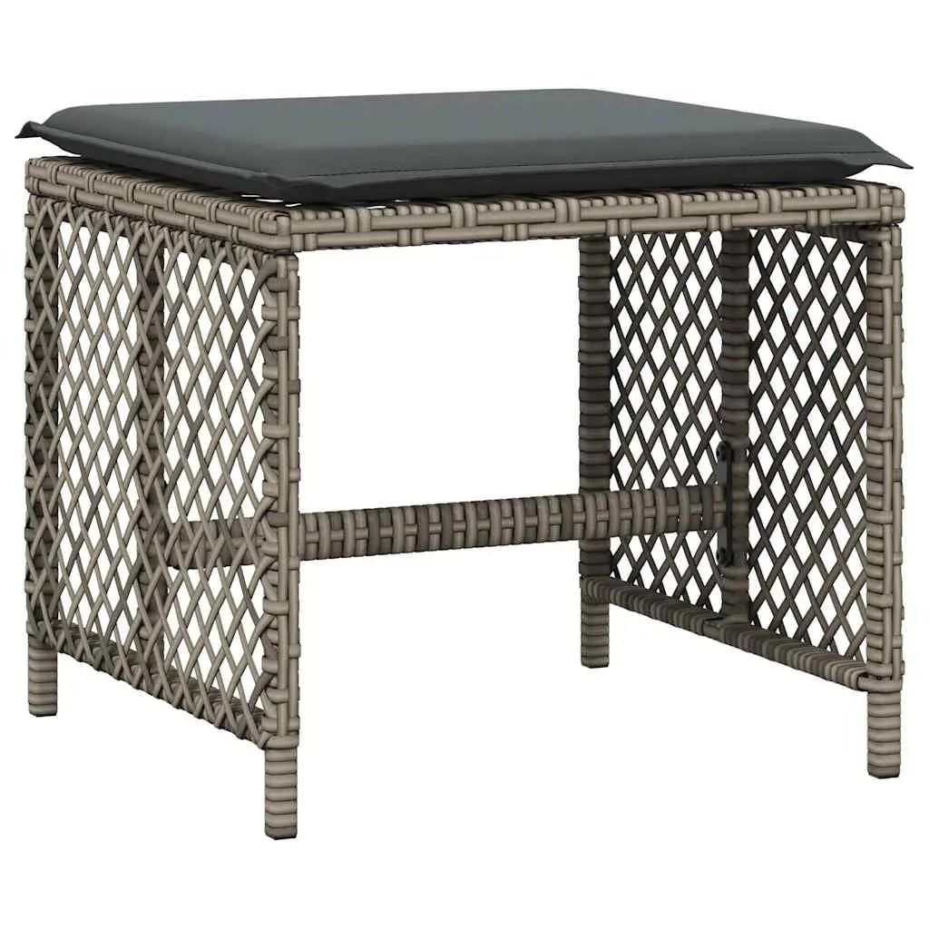 Garden Dining Set 15 Piece Outdoor Furniture Grey Poly Rattan Patio Chairs Table