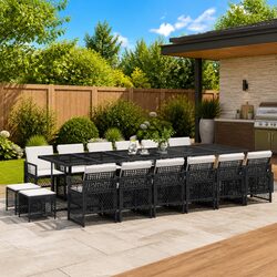 Comfortable and Stylish 17-Piece Outdoor Dining Set