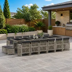 Comfort and Value in a 17-Piece Garden Dining Set