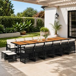 Affordable 17-Piece Outdoor Dining Set for Comfort and Style