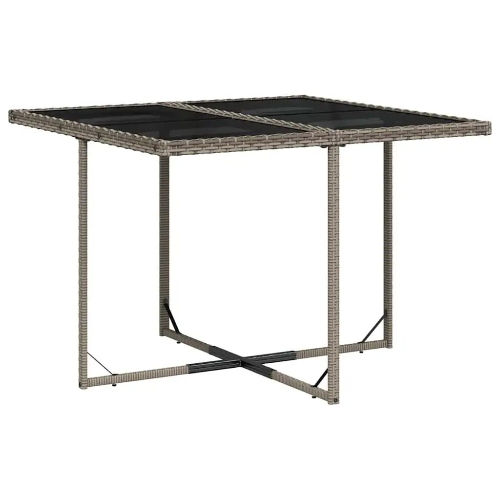 Garden Dining Set 9 Piece Outdoor Furniture Patio Table Chairs Grey Poly Rattan