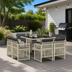 Comfortable and Functional 9-Piece Garden Dining Set