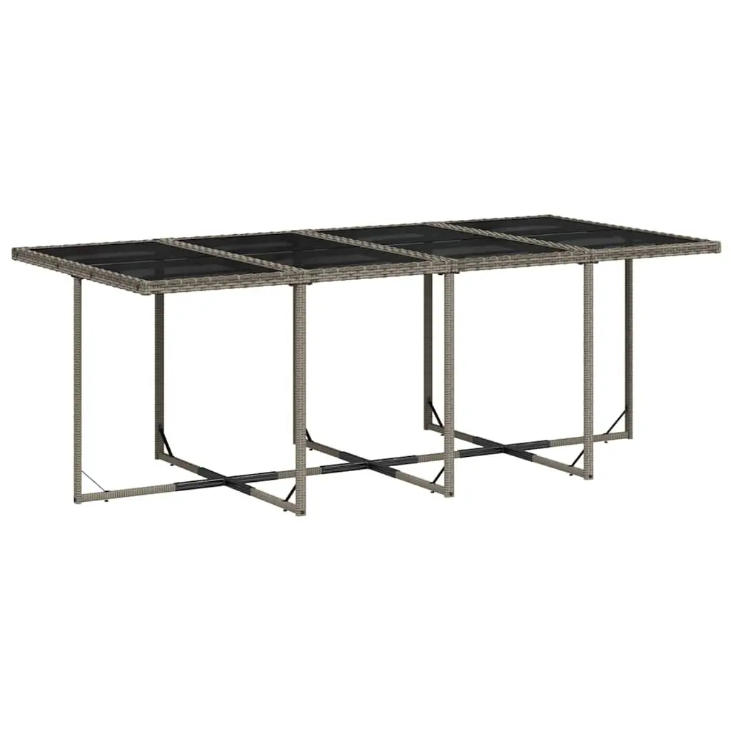 Garden Dining Set 13 Piece Grey Outdoor Furniture with Cushions
