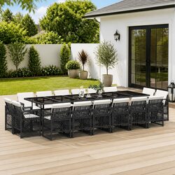Practical and Versatile 17 Piece Outdoor Dining Set