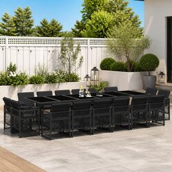 Comfortable and Stylish 17-Piece Dining Set for Outdoors